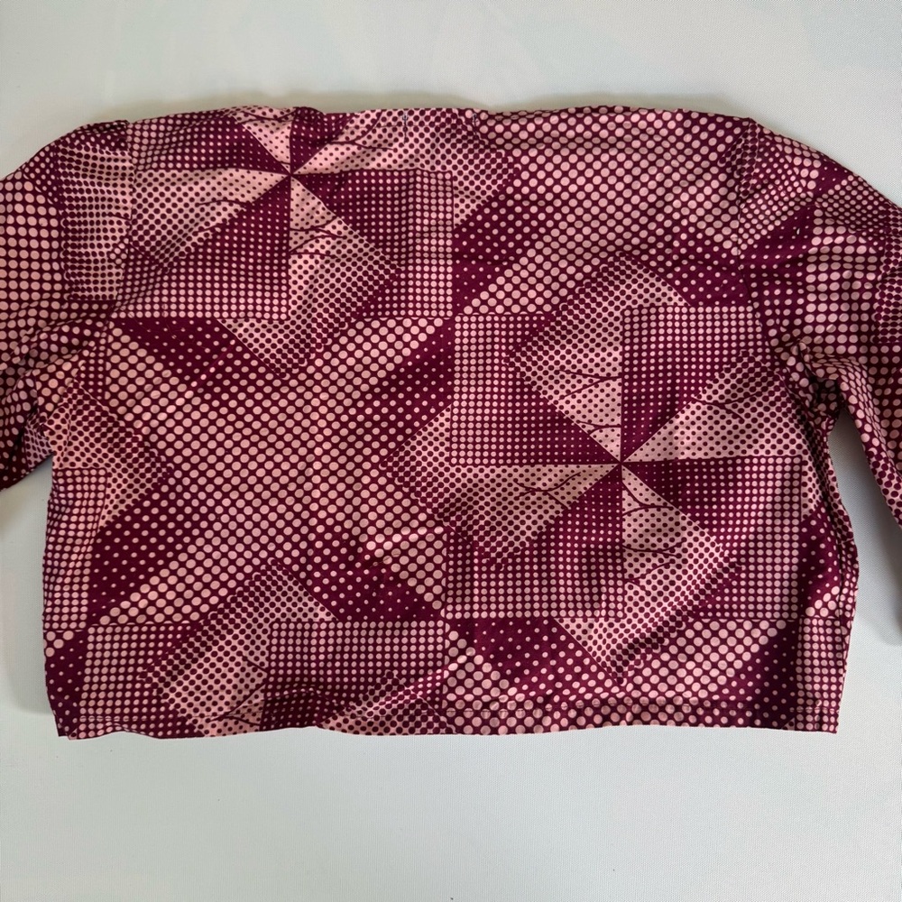 Geometric Patterned Tie-Front Top - image 4